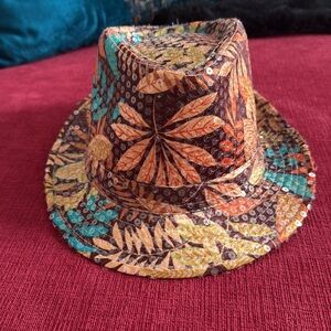 Colorful Leaf Patterned Hat